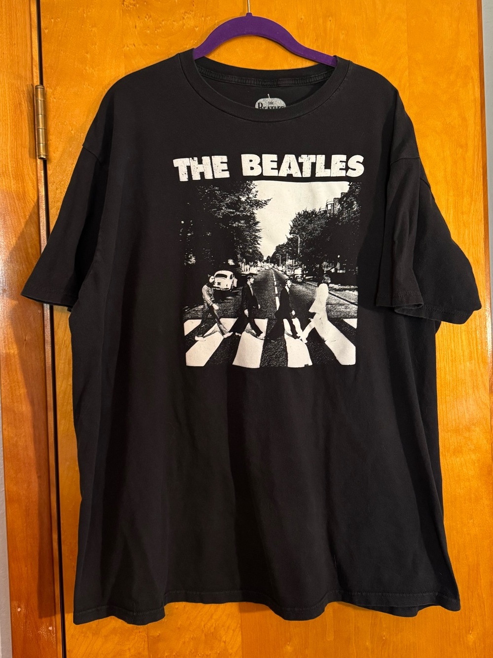 The Beatles Black Crewneck Tee with Abbey Road Graphic